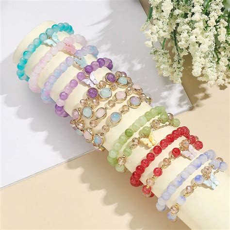 Pcs Butterfly Decor Beaded Bracelet Shein Uk