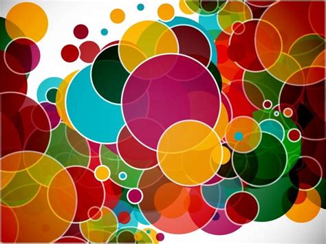 Colorful Circles Abstract 免费矢量图下载 Freeimages