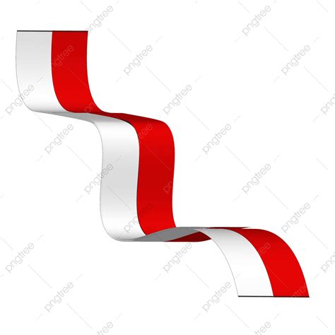 Gambar Bendera Pita Merah Putih Berbeda Merah Putih Ribbom PNG Dan