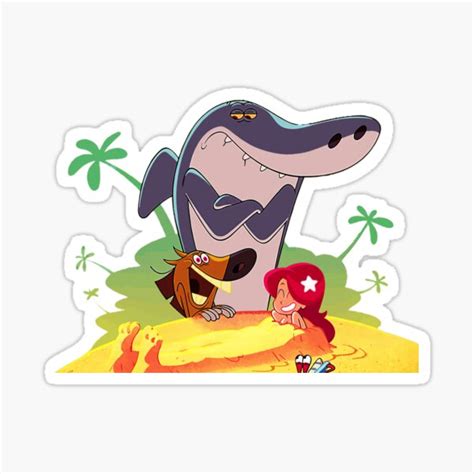 Zig And Sharko Book Clipart Sticker For Sale By Susanhoger Redbubble