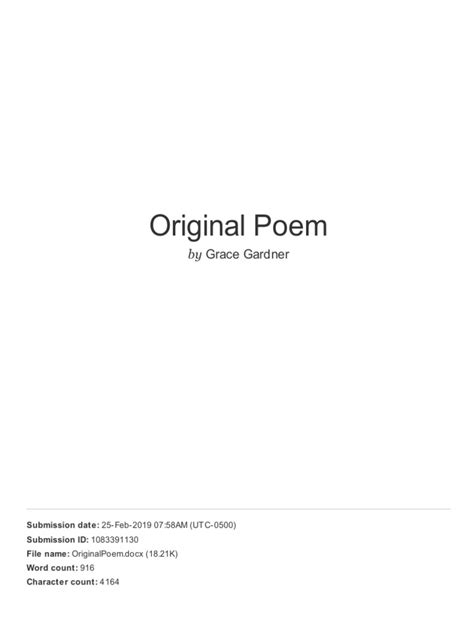 Original Poem Withcomments Portfolio Pdf Essays Sentence