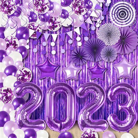Buy KatchOn, Purple Graduation Decorations 2023 Set - Huge, Pack of 155
