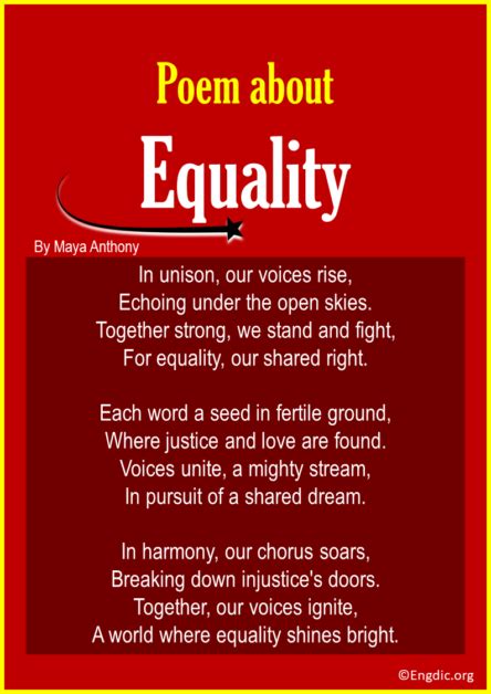 10 Best Short Poems About Equality Engdic