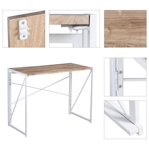 Buy Folding Computer Desk No Assembly Simple Study Desk Writing Table