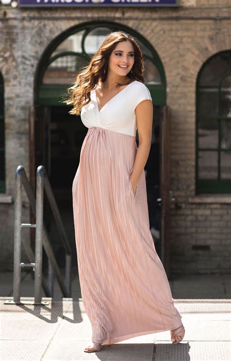 Serenity Maternity Maxi Dress Bellini Pink Maternity Wedding Dresses