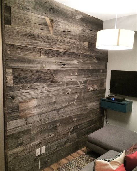 Reclaimed Grey Barn Board Feature Wall By Authentic