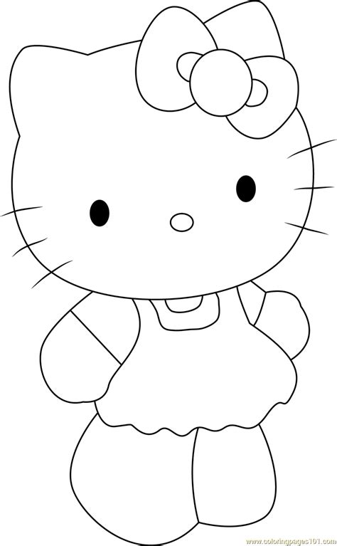 Cute Hello Kitty Coloring Page Free Hello Kitty Coloring - Lusine