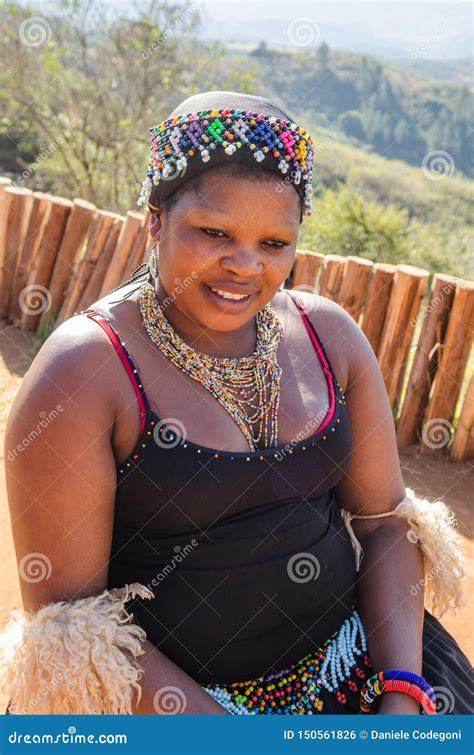 Zulu Woman Wearing Handmade Clothing At Lesedi Cultural Village Editorial Photo Cartoondealer