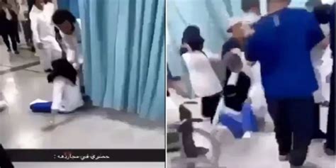 بالفيديو سعودي يسحل ممرضة في قسم الطوارئ