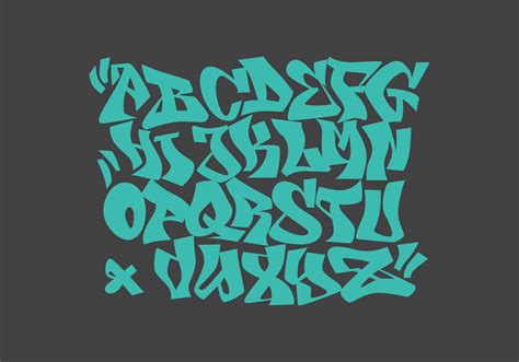 Graffiti Font Alphabet Letters Vector Royalty Free St