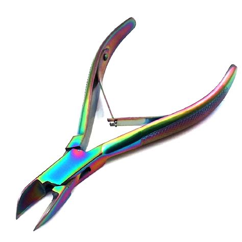 ddp set of 2 multi titanium color rainbow professional toenail clipper cutter 5 5