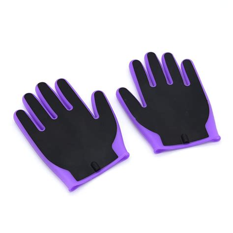 buy new style electro shock silicone 1 pair gloves body massage stimulation