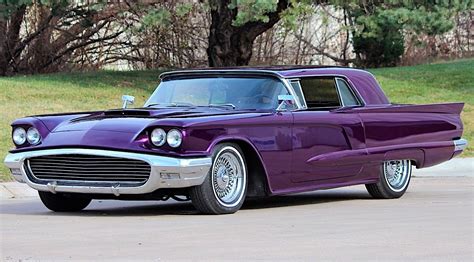 1959 Ford Thunderbird Is One Chopped And Mean Purple Monster