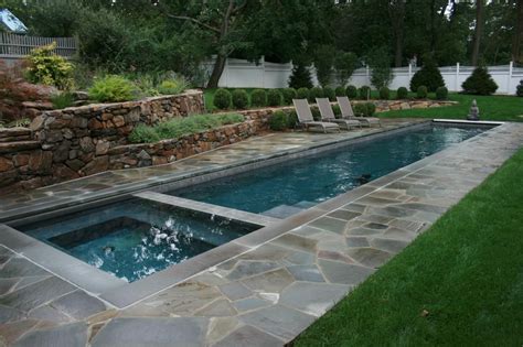 Lap Pool With Hot Tub Swimming Pools Backyard Small Backyard Pools