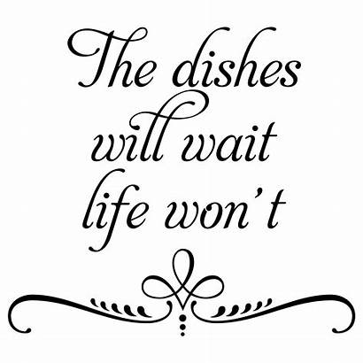 Dishes Wait Quotes Wall Decal Kitchen Wallquotes