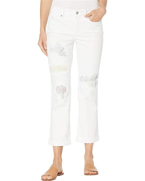 Nydj Marilyn Straight Ankle Jeans In Optic White 6pm