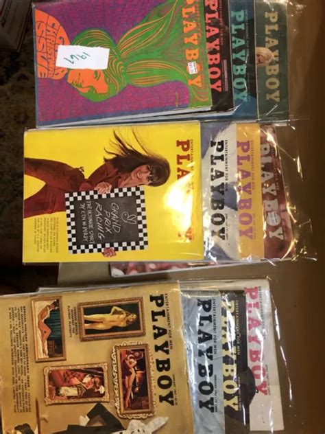 VINTAGE PLAYBOY MAGAZINES 1967 COMPLETE All 12 Issues NUDE Women