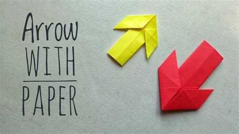 Easy Origami Arrow How To Make Arrow Out Of Paper Youtube