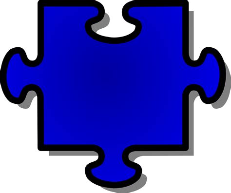 Jigsaw Puzzle Shape Piece Blue PNG | Picpng
