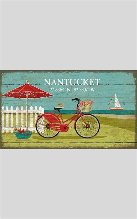 Beach Bike Wall Art For Sale Cottage And Bungalow