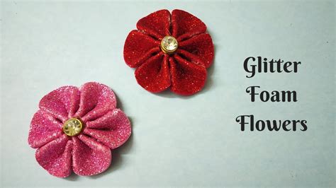 How To Make Decorative Foam Flowers Easy Flower Making Diy Youtube