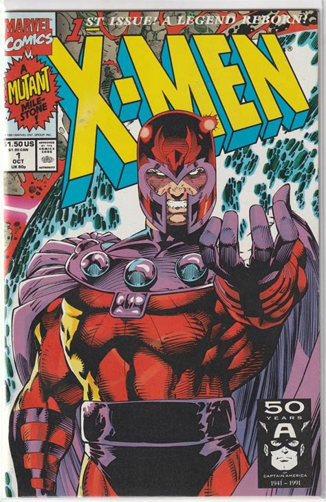 X Men 1 Magneto Cover Comic Book Jim Lee Etsy