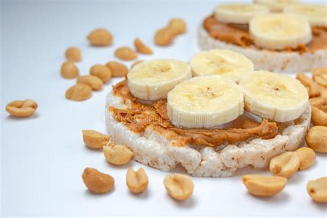 Rice Cakes With Peanut Butter Sliced Banana And Honey High Energy