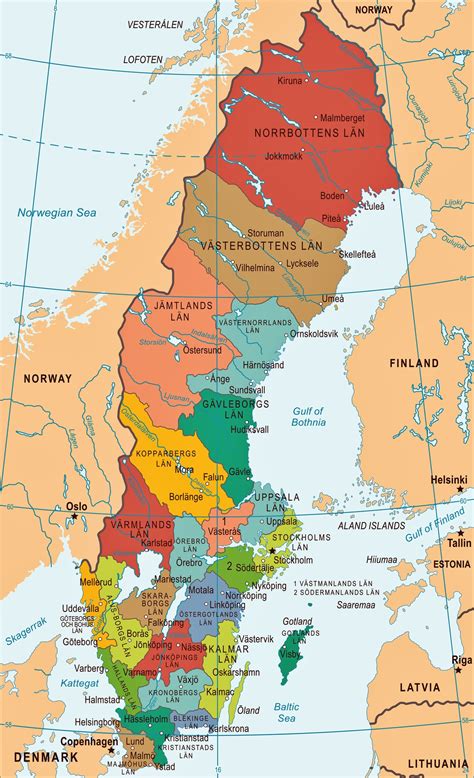 Printable Sweden Map