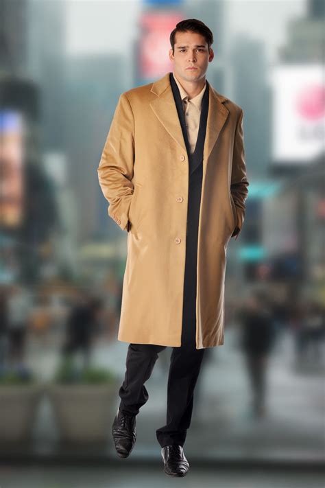 Mens Knee Length Topcoat In Pure Cashmere Cashmere Boutique Overcoats Mens Leather Coats