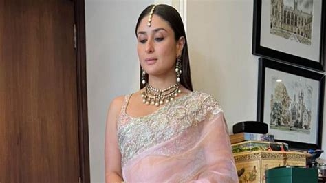 Kareena Kapoor Khan Wore A Striking Pale Pink Manish Malhotra Sari To Alia Bhatt And Ranbir