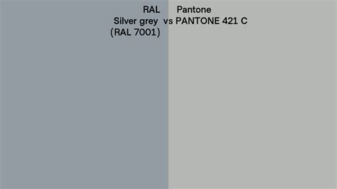 Ral Silver Grey Ral Vs Pantone C Side By Side Comparison