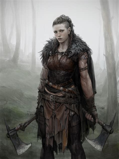 Female Viking By Sungryun Park Character Portraits Warrior Woman