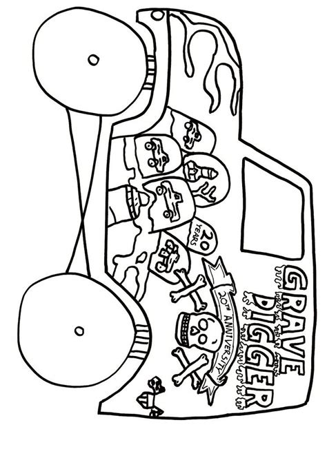 For example, some coloring sheets feature simple outlined monster truck pictures that are easier to fill with colors while others feature more complex pictures with detailed. Gravedigger Coloring Pages - Coloring Home