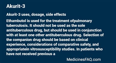 Akurit 3 Uses Dosage Side Effects Faq Medicinesfaq