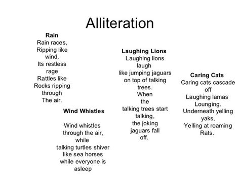 95 Examples Of Alliteration In Poetry