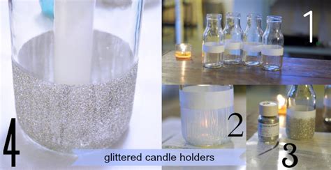 Level And Lace Diy Glittered Candle Holders