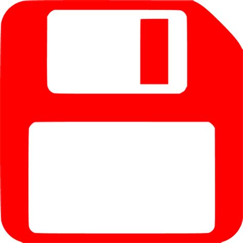 Red Save Icon Free Red Save Icons