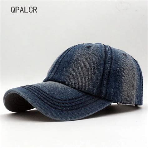 Qpalcr Classic Washed Denim Baseball Cap Outdoor Casual Golf Caps For