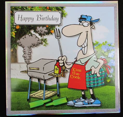 Barbecue Birthday Card Humorous Birthday Card Male Card Etsy Uk
