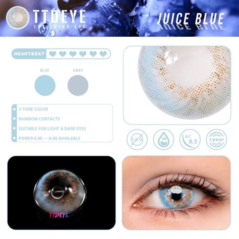 Order Ttdeye Juice Blue Colored Contact Lenses Online Ttdeye