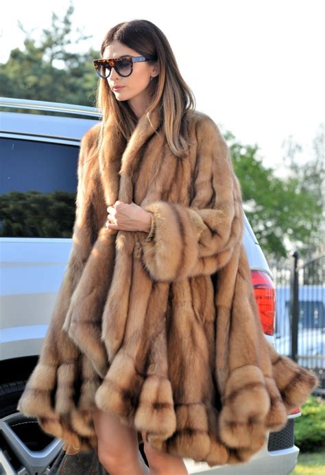 Sable Furs New Natural Russian Sable Fur Coat Swinger Sable Fur