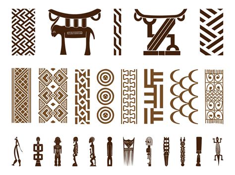 African Symbol Set Vector Art And Graphics