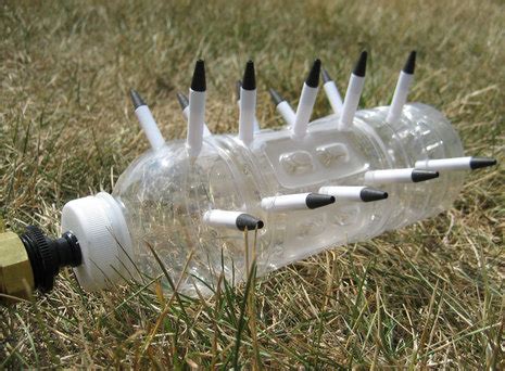 If you do the sprinkler system yourself, you will be sore. DIY Sprinkler - All you need is a used bottle and some old pens - Ecofriend