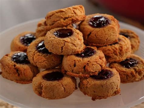 In a medium mixing bowl, stir together all ingredients to form a dough. Chewy Almond and Cherry Thumbprint Cookies Recipe | Giada De Laurentiis | Food Network