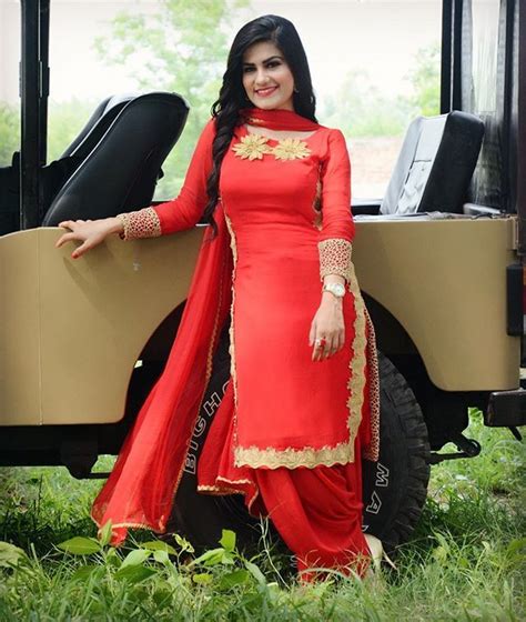 Kaur B Red Suit Kaur B Suits Punjabi Outfits