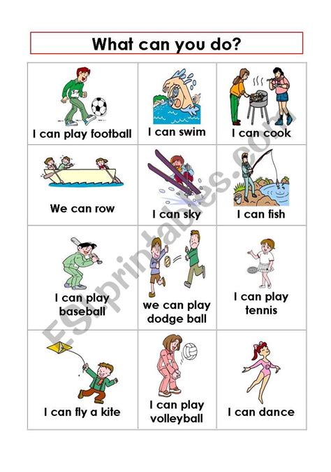 Expressing Abilities Can Can´t 1 Esl Worksheet By Sweet