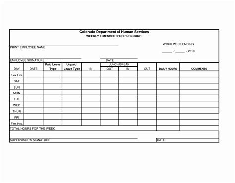 Excel Weekly Timesheet Excel Templates