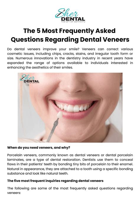 The 5 Most Frequently Asked Questions Regarding Dental Veneers By Sher