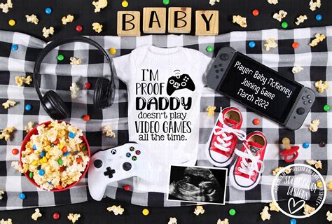 Video Game Digital Pregnancy Announcement Proof Daddy Etsy