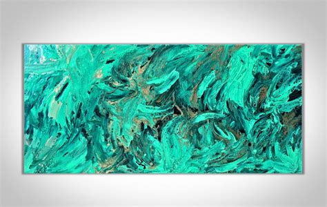 Abstract Painting Turquoise Abstract Art Modern Painting Fluid